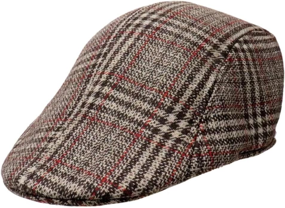 Mrlahat Ivy Cap Gatsby Newsboy Felt with Stripes Hat Golf Driving Flat Cab Unisex Hat