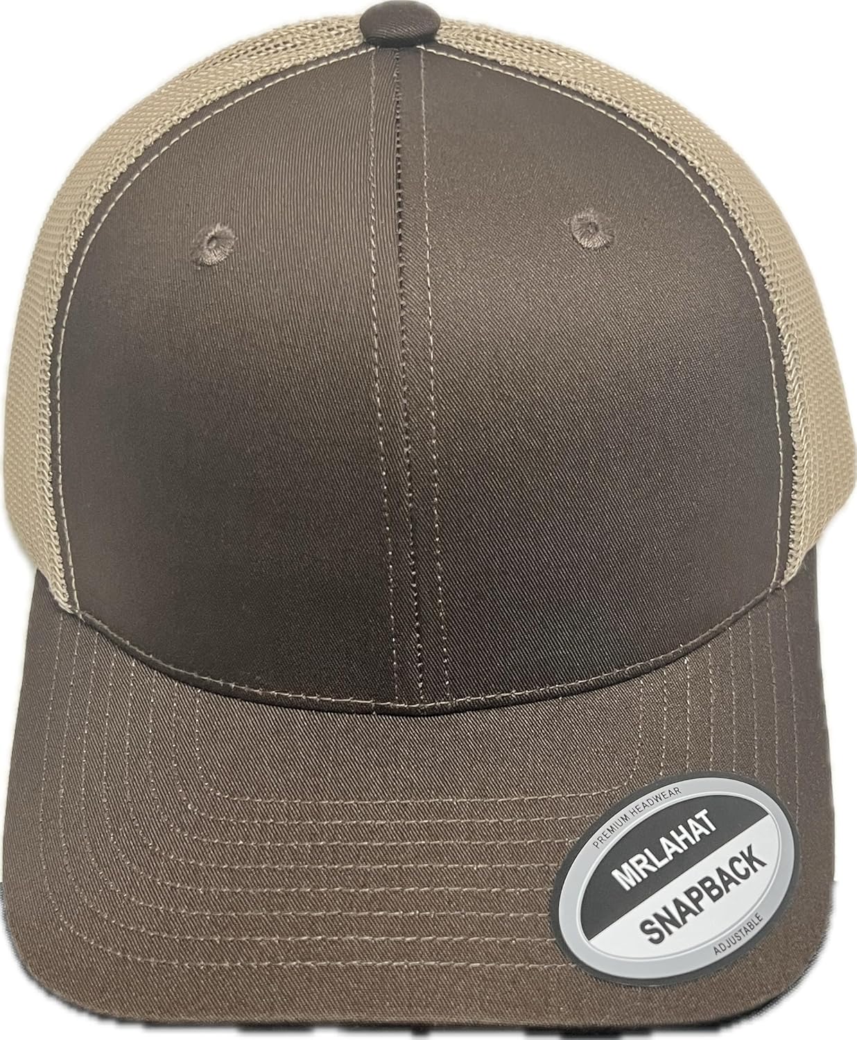 Mrlahat 6 Panel Retro Trucker Structured Baseball Cap Men and Women Hat Adjustable Snapback