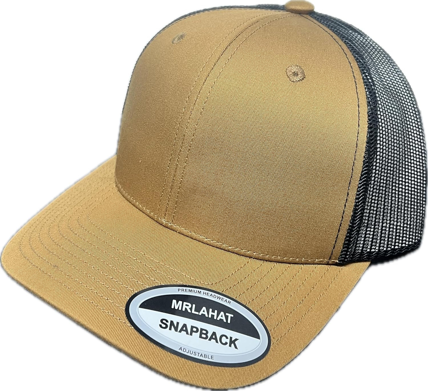 Mrlahat 6 Panel Retro Trucker Structured Baseball Cap Men and Women Hat Adjustable Snapback