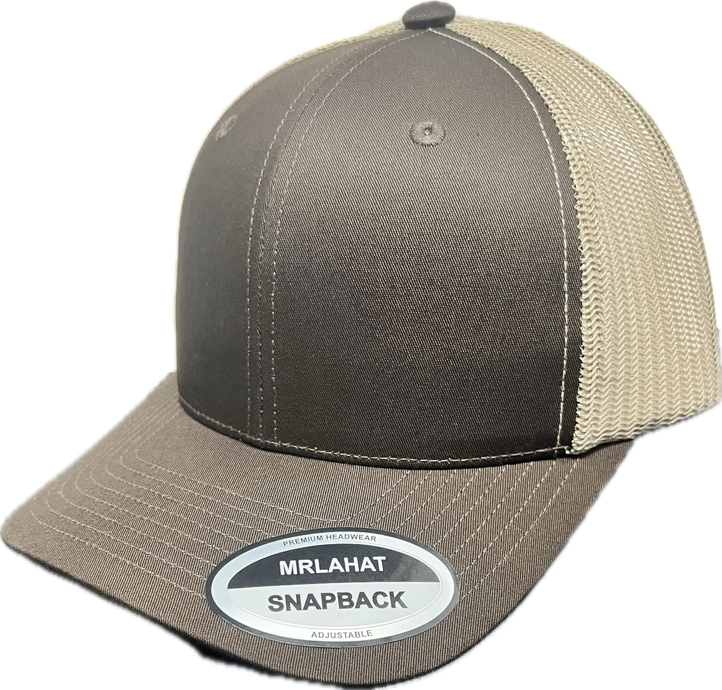 Mrlahat 6 Panel Retro Trucker Structured Baseball Cap Men and Women Hat Adjustable Snapback