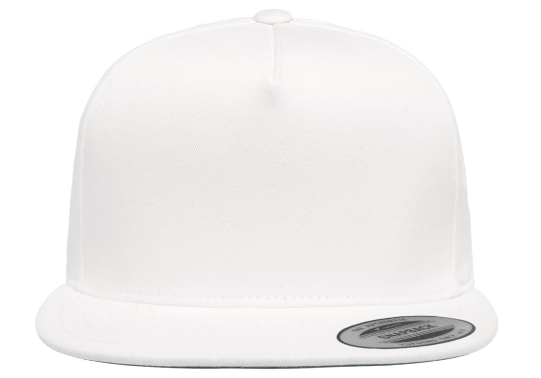 6007 Yupoong Classic Cotton Twill Snapback Cap Hat 5 Panel