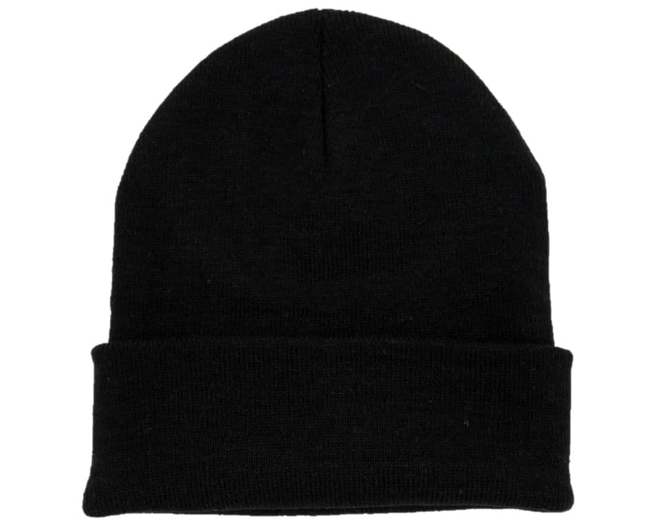 Plain Long Beanie Men Women Unisex Cuffed Skull Knit OSFM