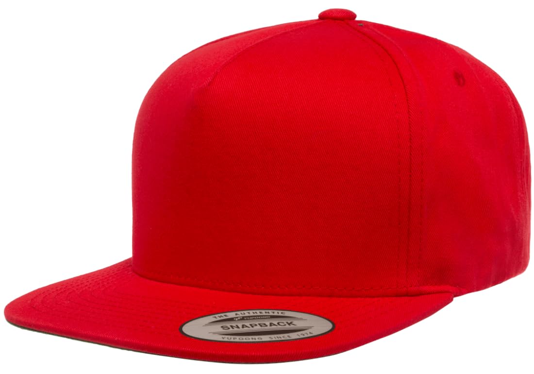 6007 Yupoong Classic Cotton Twill Snapback Cap Hat 5 Panel