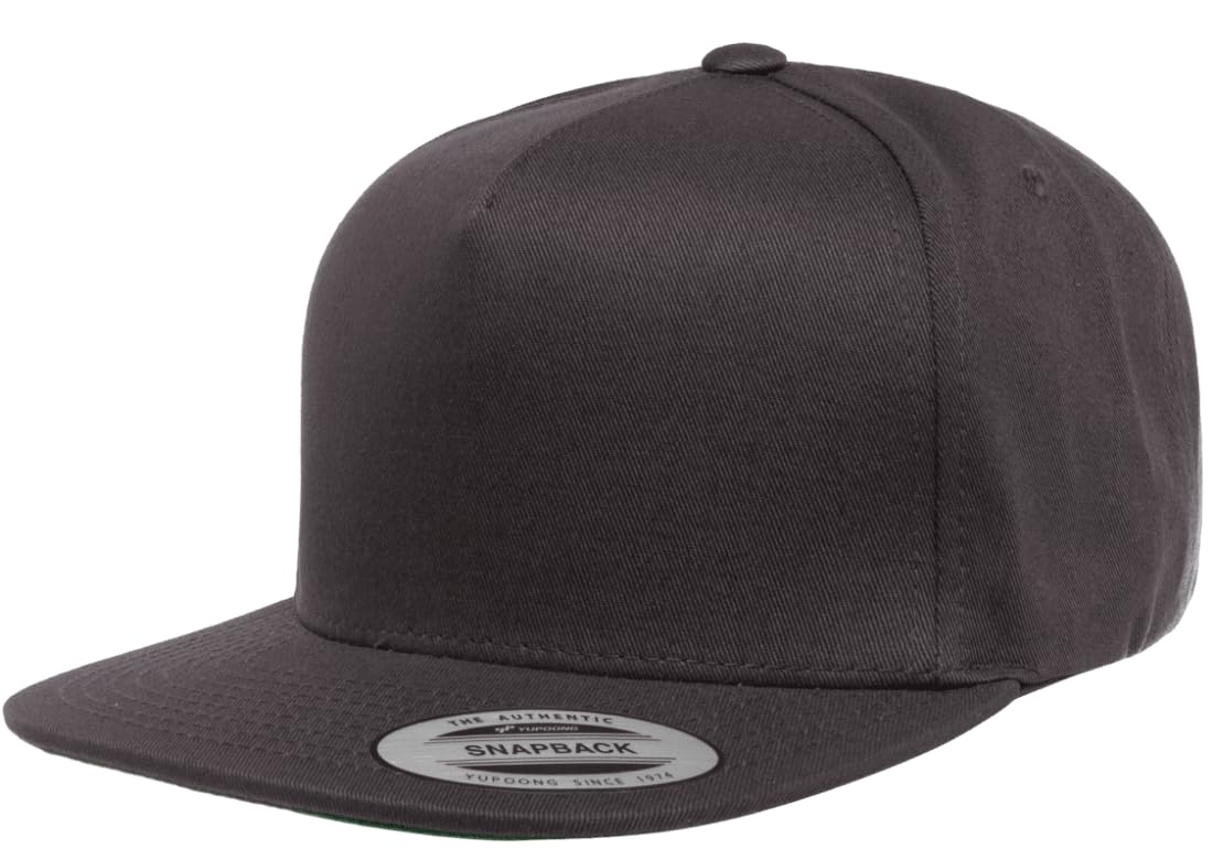 6007 Yupoong Classic Cotton Twill Snapback Cap Hat 5 Panel