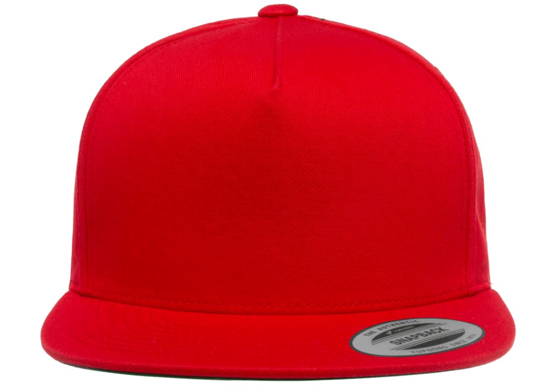 6007 Yupoong Classic Cotton Twill Snapback Cap Hat 5 Panel