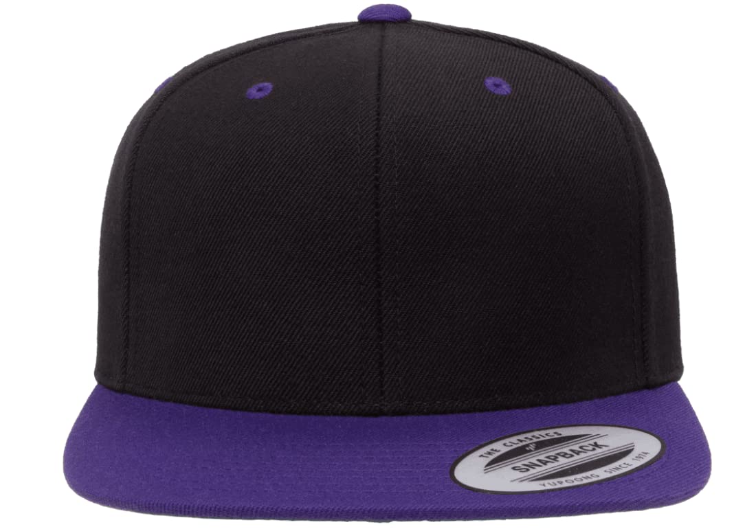 6089 Yupoong Yp by Flexfit 6-Panel Structured Flat Visor Classic Snapback Cap