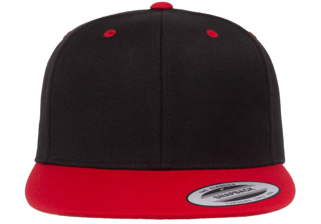 6089 Yupoong Yp by Flexfit 6-Panel Structured Flat Visor Classic Snapback Cap