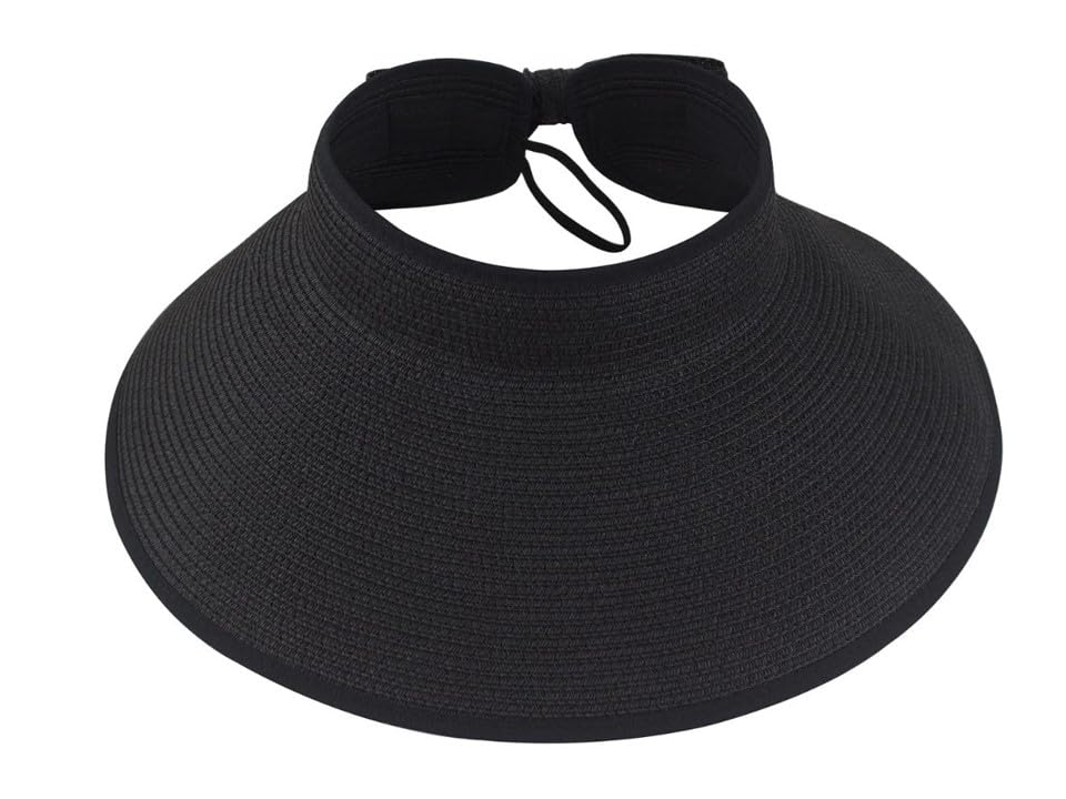 Women Sun Outdoor Visor Long Wide Brim Beach Straw Foldable Floopy Hat