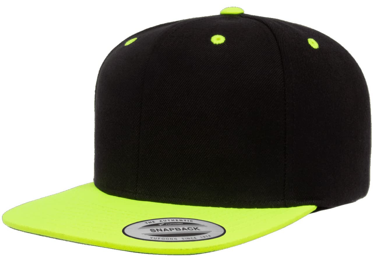 6089 Yupoong Yp by Flexfit 6-Panel Structured Flat Visor Classic Snapback Cap