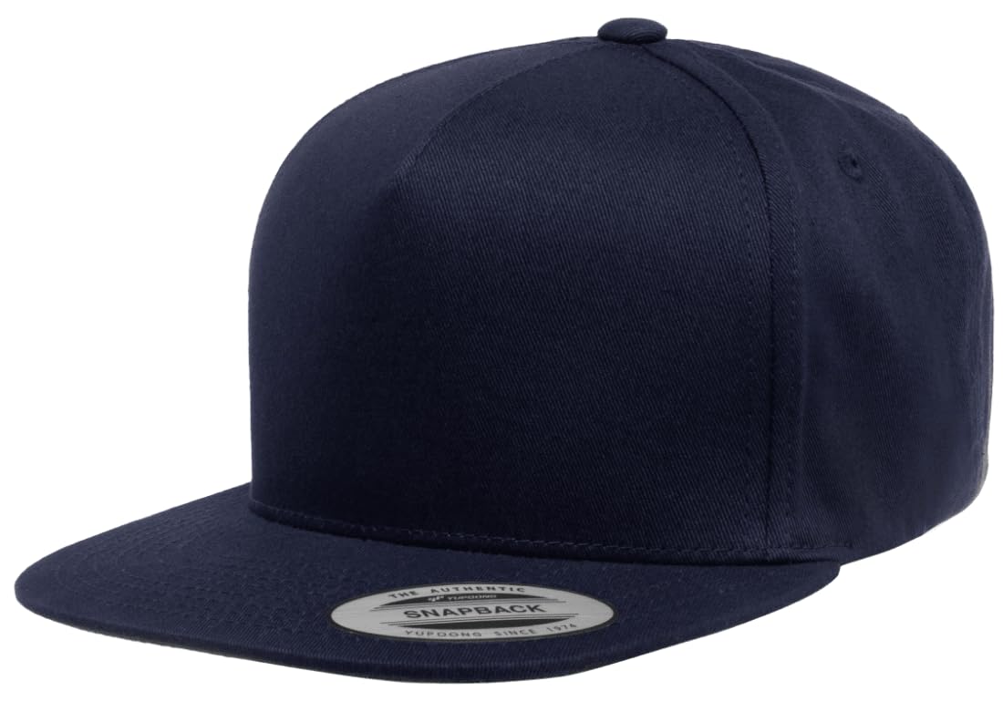 6007 Yupoong Classic Cotton Twill Snapback Cap Hat 5 Panel