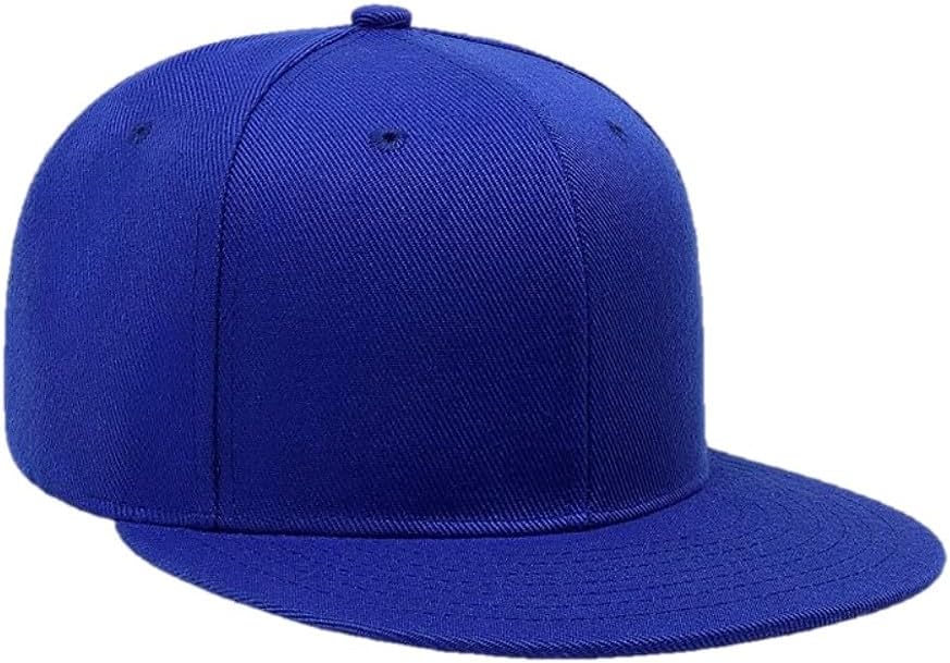 Plain Snapback Hats for Men and Women Adjustable Flat Bill Brim Visor 6 Panel Baseball Cap Hat