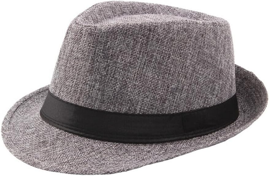 Mrlahat Unisex Classic Trilby Fedora Casual Short Brim Structured Gangster Panama Hat