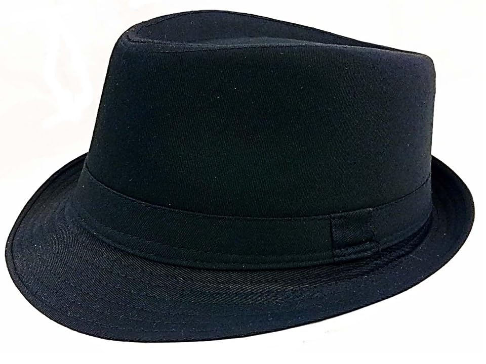 Mrlahat Unisex Classic Trilby Fedora Casual Manhattan Short Brim Structured Gangster Panama Felt Hat