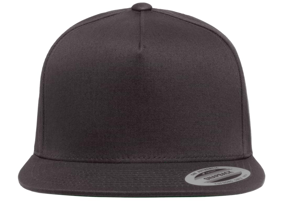 6007 Yupoong Classic Cotton Twill Snapback Cap Hat 5 Panel