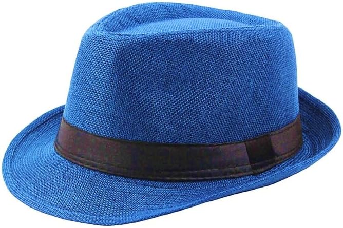 Mrlahat Unisex Classic Trilby Fedora Casual Short Brim Structured Gangster Panama Hat