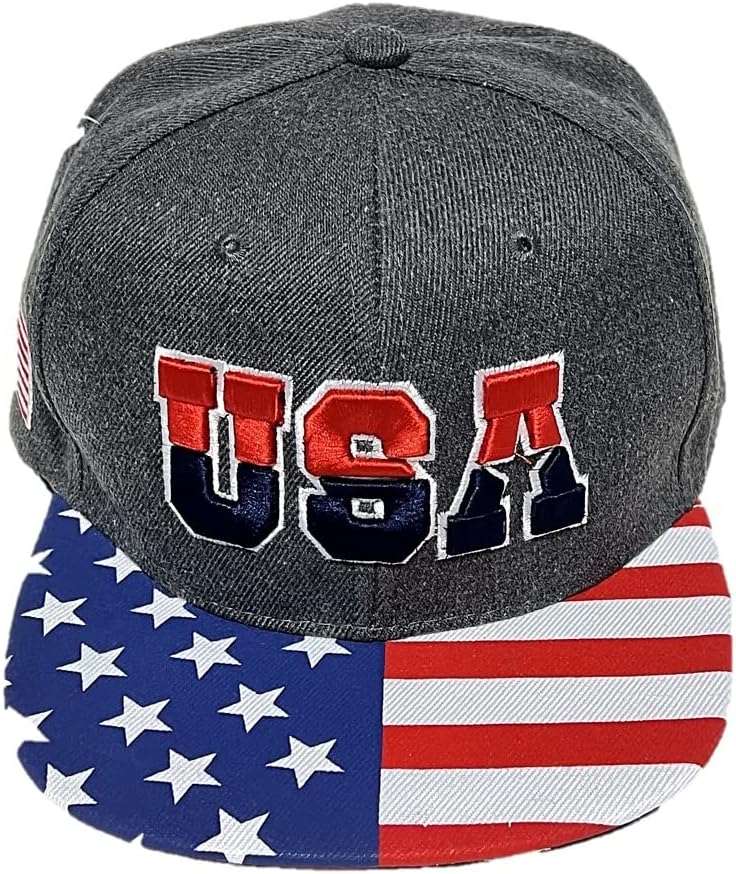 USA Baseball Cap Snapback Adjustable Embroidered Outdoor for Men Women