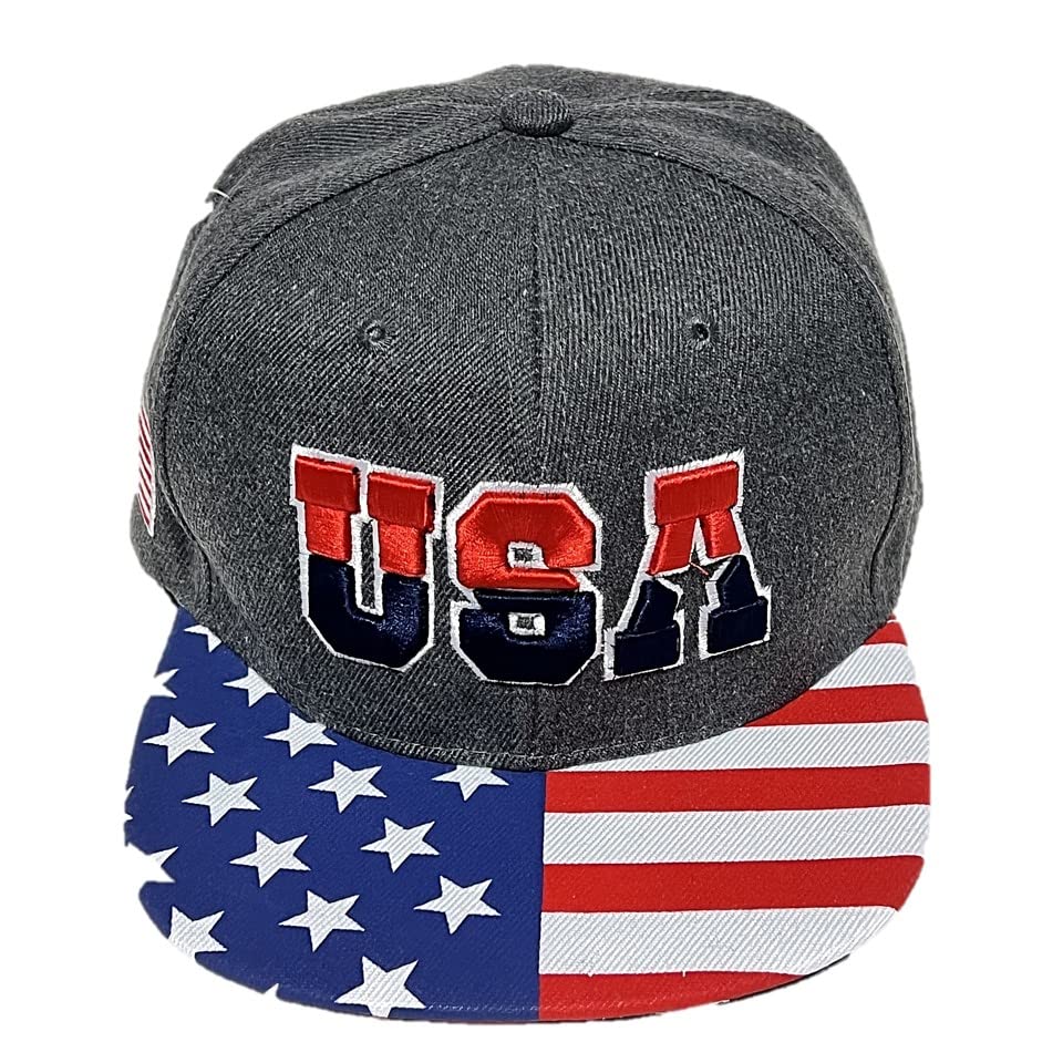 USA Baseball Cap Snapback Adjustable Embroidered Outdoor for Men Women