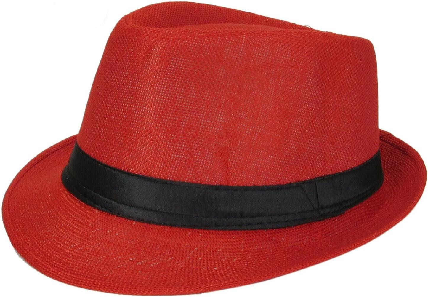 Mrlahat Unisex Classic Trilby Fedora Casual Short Brim Structured Gangster Panama Hat