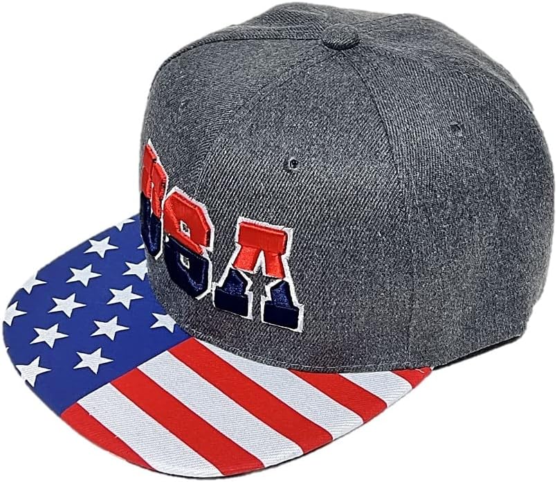 USA Baseball Cap Snapback Adjustable Embroidered Outdoor for Men Women