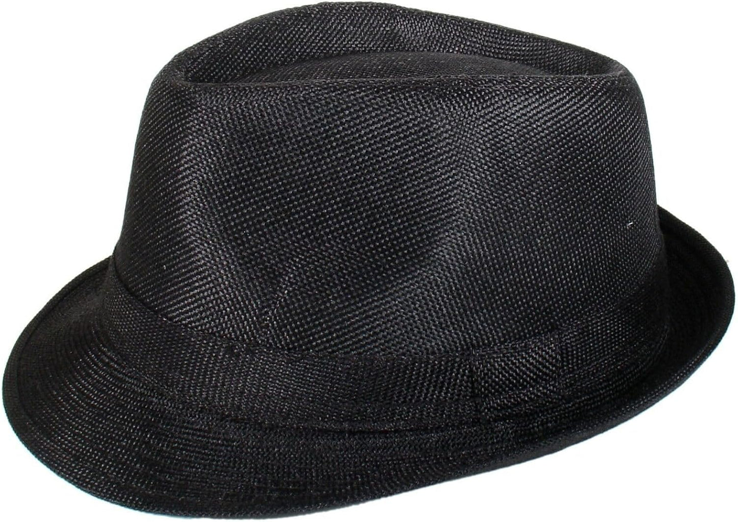 Mrlahat Unisex Classic Trilby Fedora Casual Short Brim Structured Gangster Panama Hat