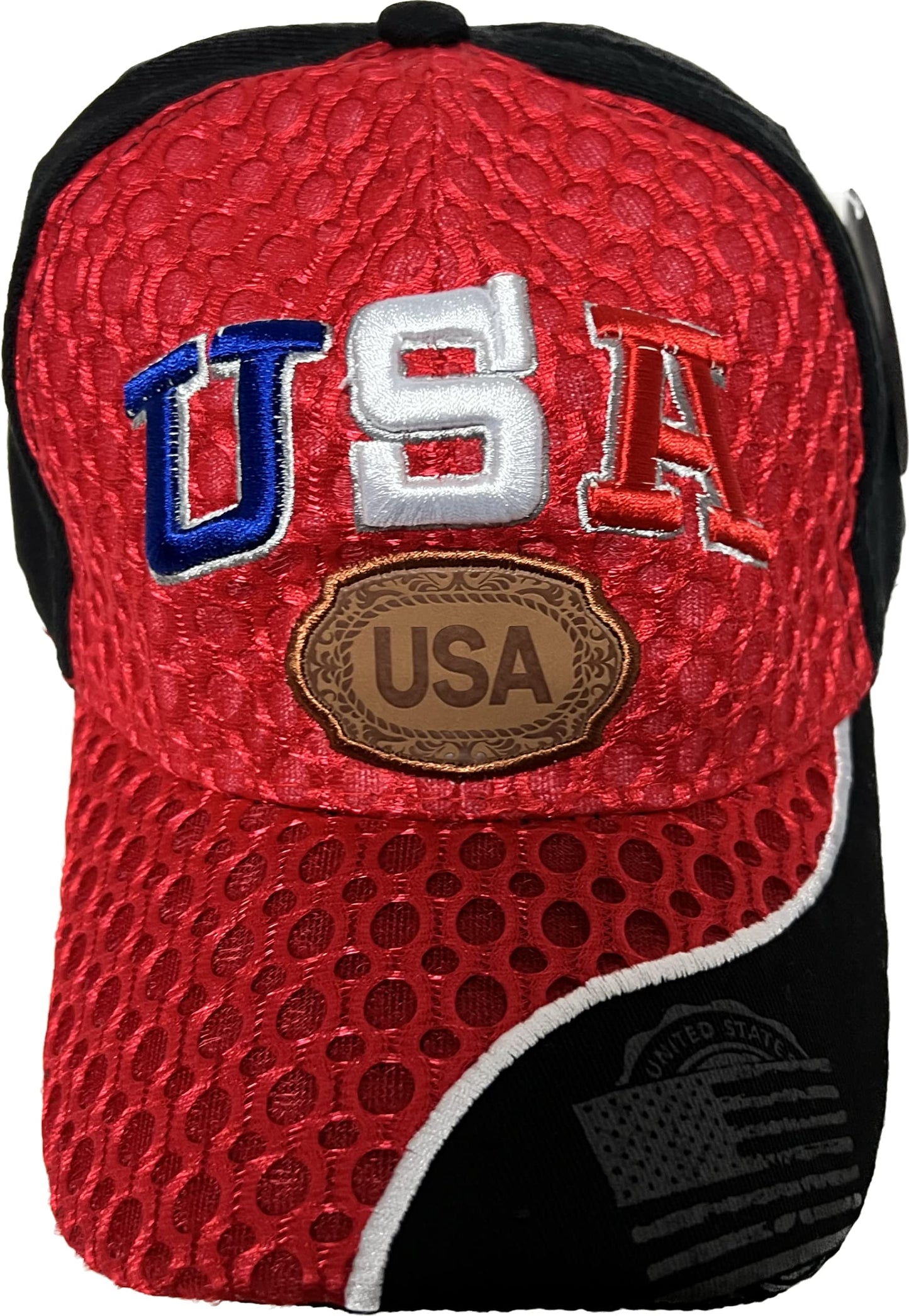 USA American Flag Mesh Style Baseball Cap Adjustable Embroidered Outdoor for Men Women