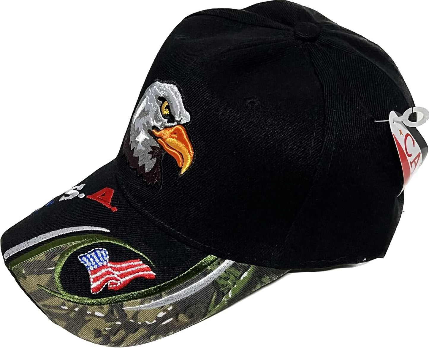 USA Eagle Flag Baseball Cap Adjustable Embroidered Outdoor for Men Women