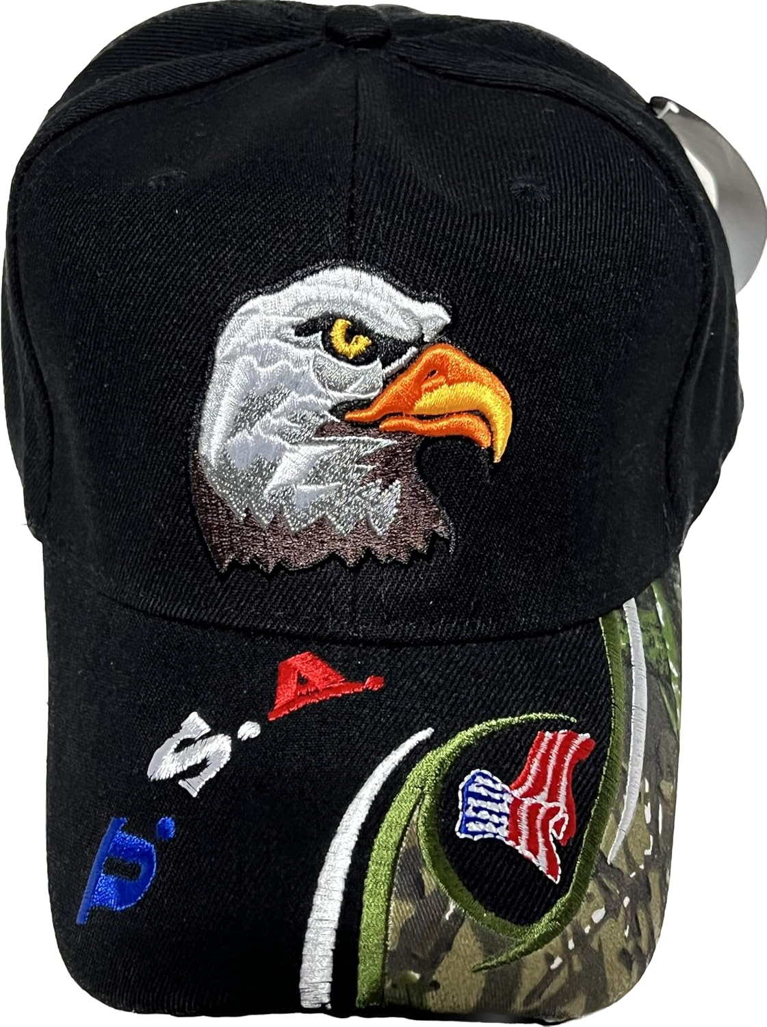 USA Eagle Flag Baseball Cap Adjustable Embroidered Outdoor for Men Women