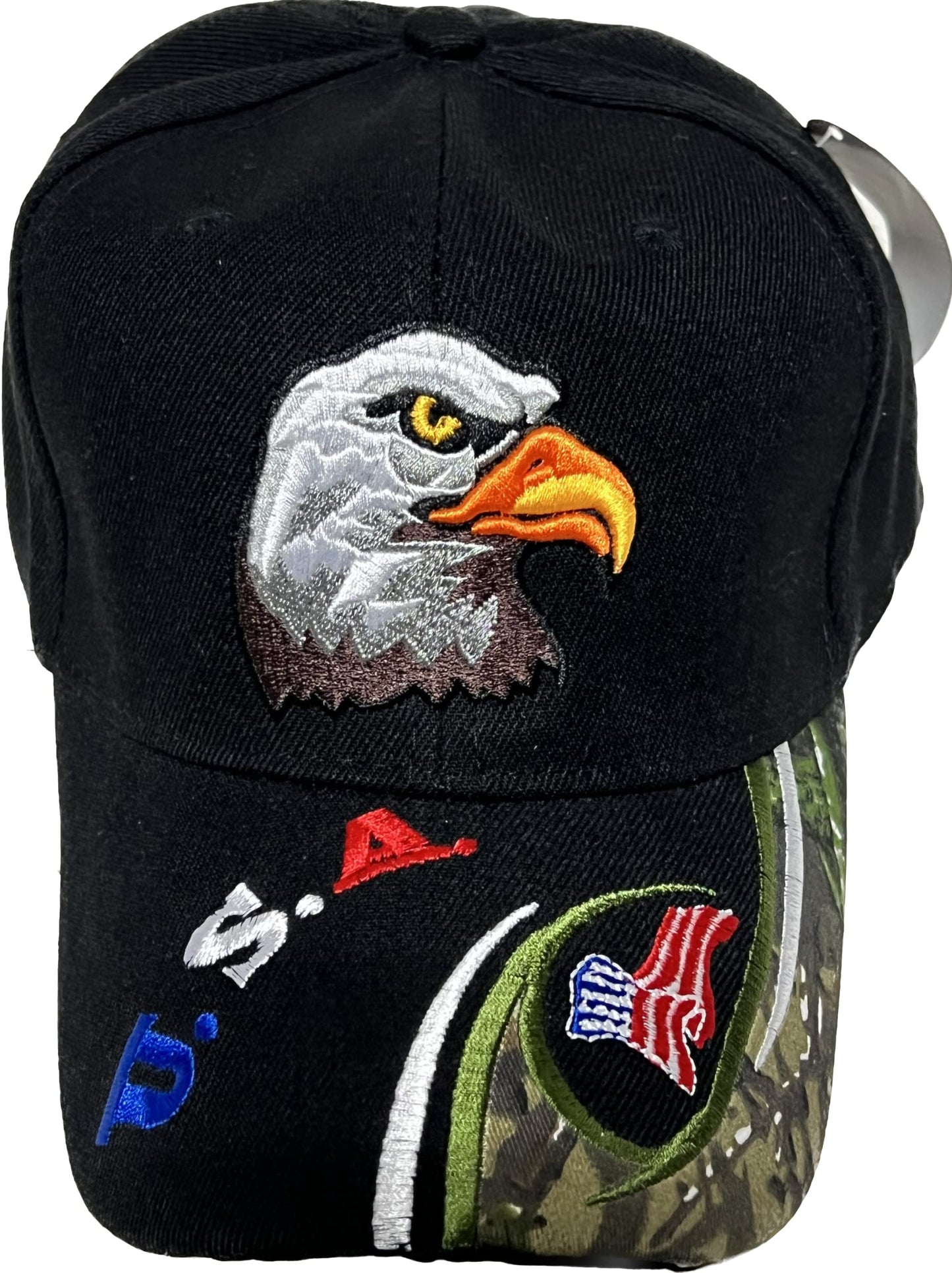 USA Eagle Flag Baseball Cap Adjustable Embroidered Outdoor for Men Women