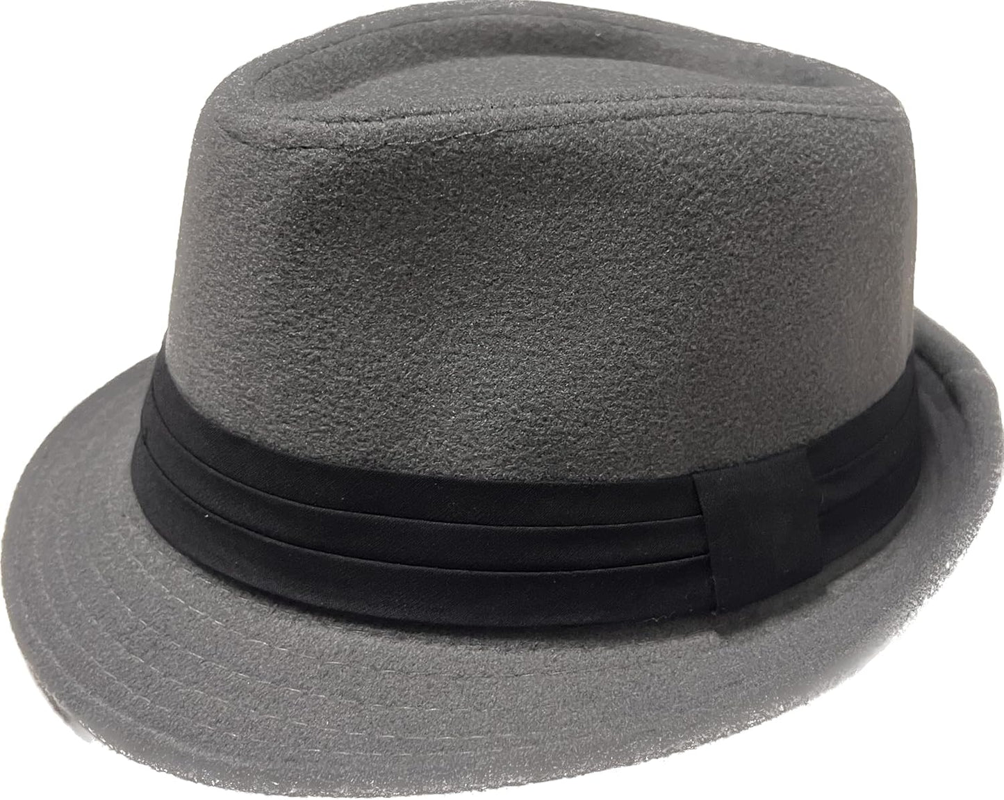 Fedora Adult Unisex Classic Manhattan Felt Trilby Short Brim Bowler Hat