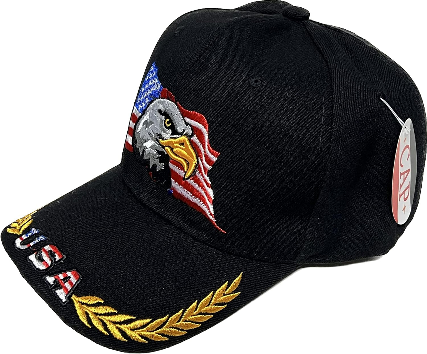 USA Eagle American Flag Baseball Cap Adjustable Embroidered Outdoor for Men Women