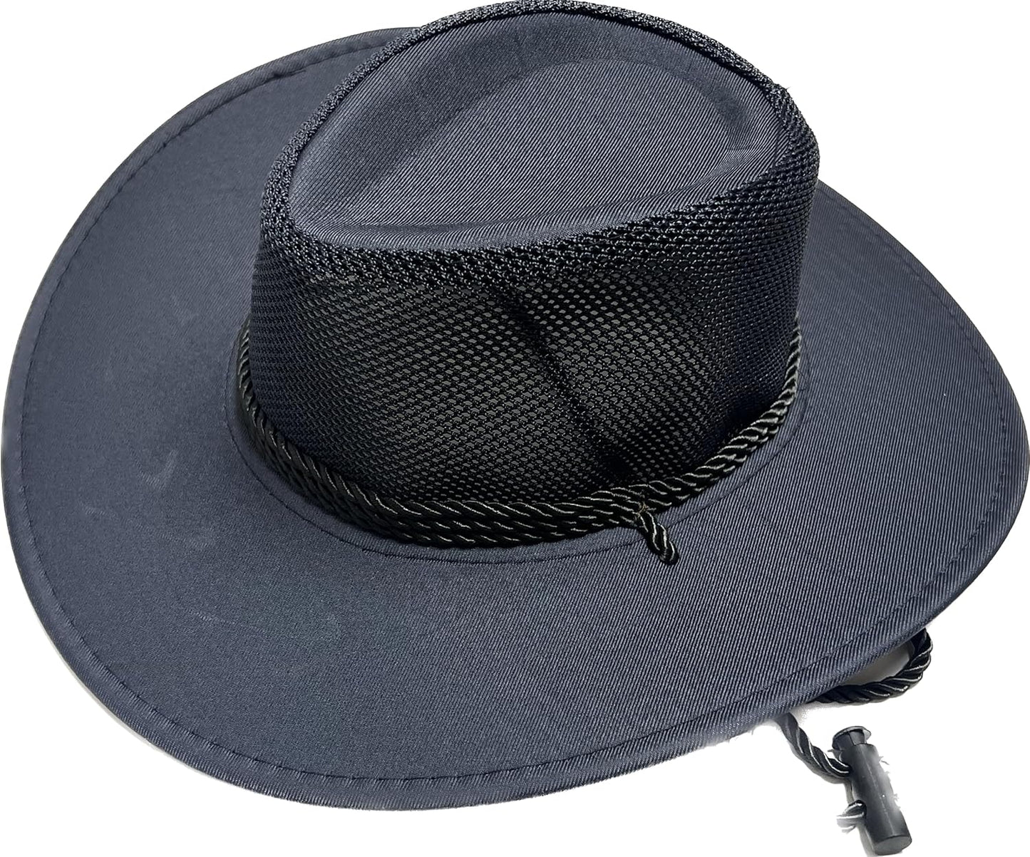 Cowboy Mesh Fedora Sun Adult Unisex Boonie Hat Outdoor Long Wide Brim Fishing Bucket Hat