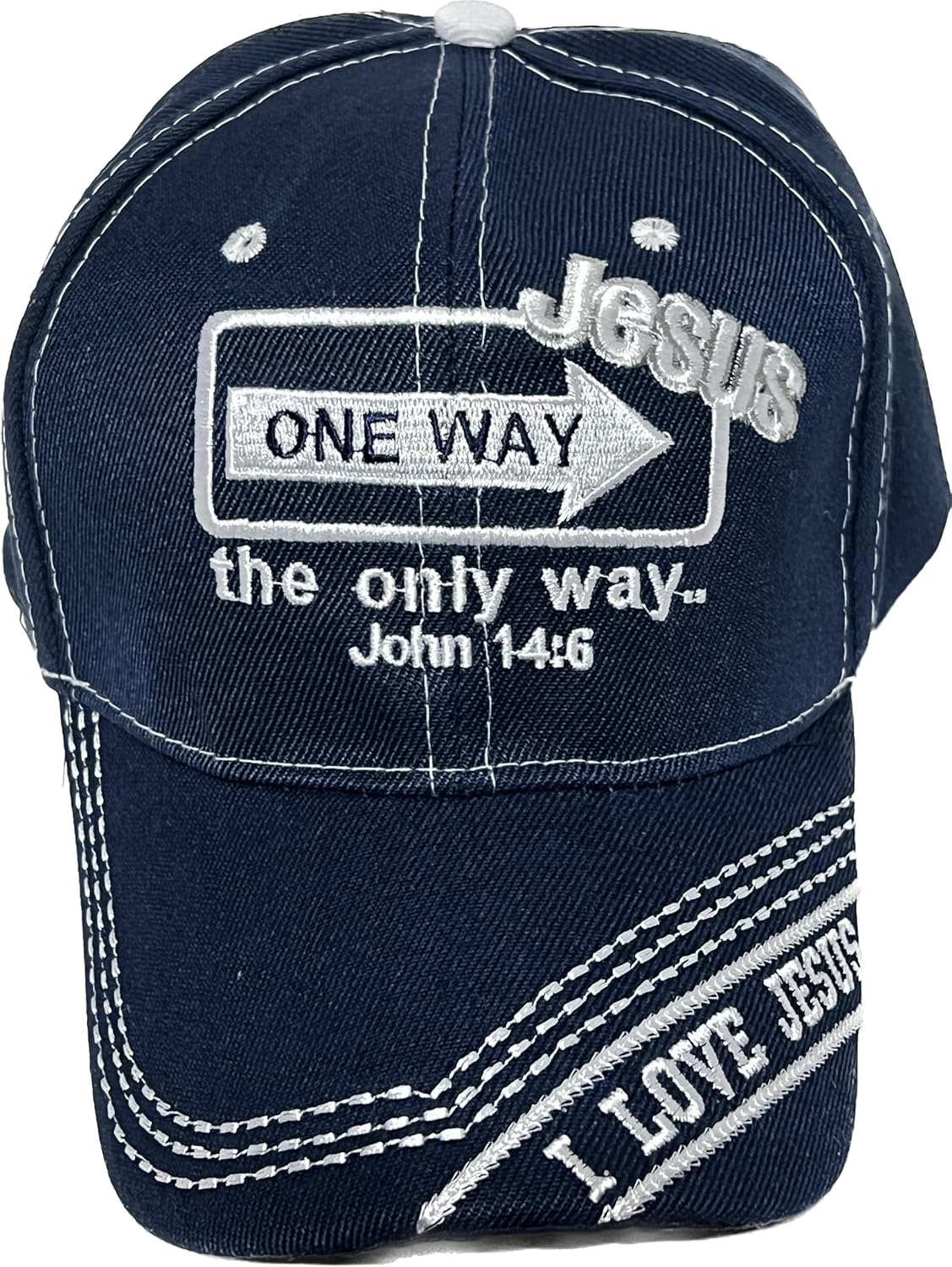 One Way Jesus John 14:6 Baseball Cap Adjustable Embroidered Outdoor