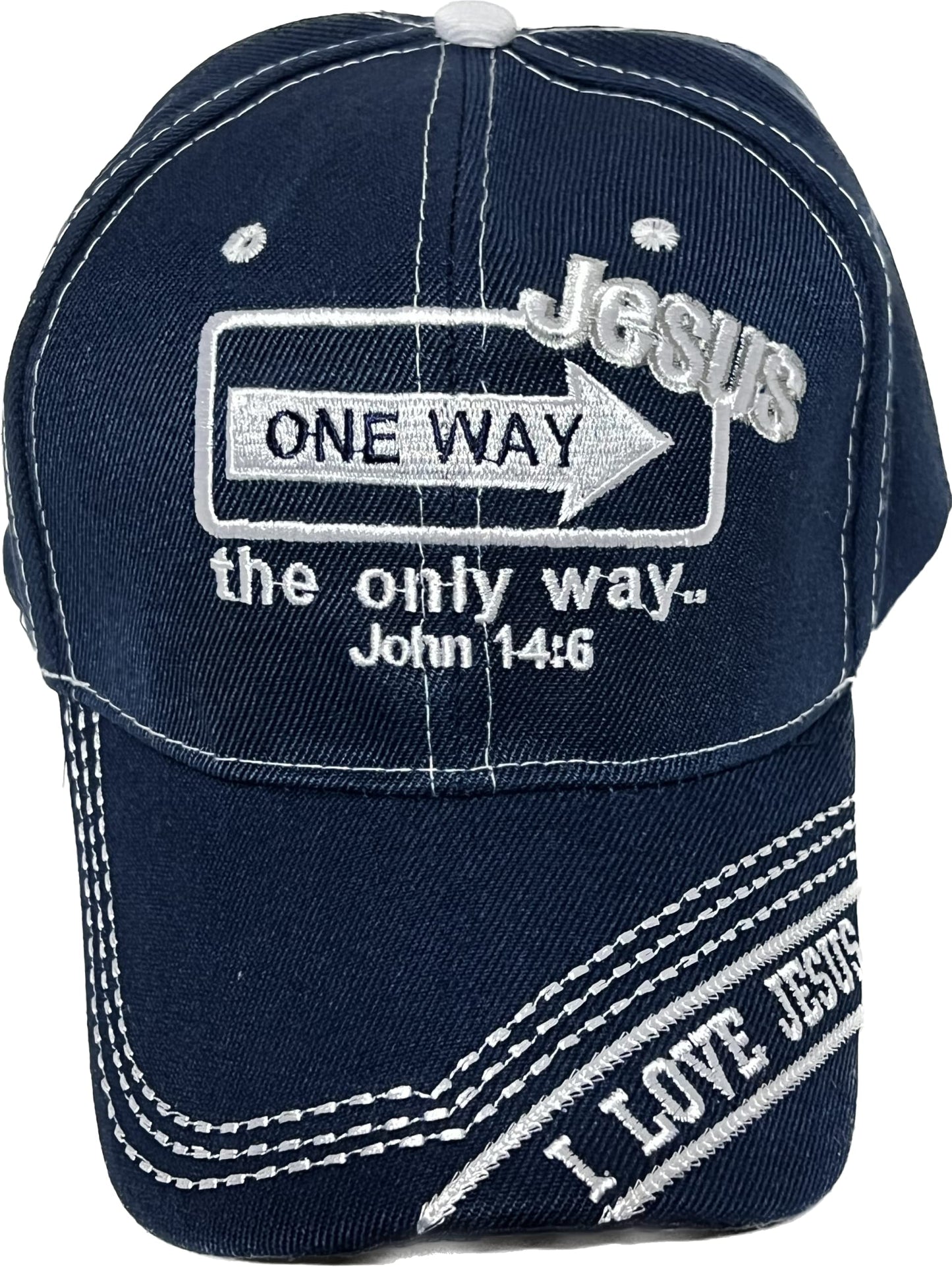 One Way Jesus John 14:6 Baseball Cap Adjustable Embroidered Outdoor