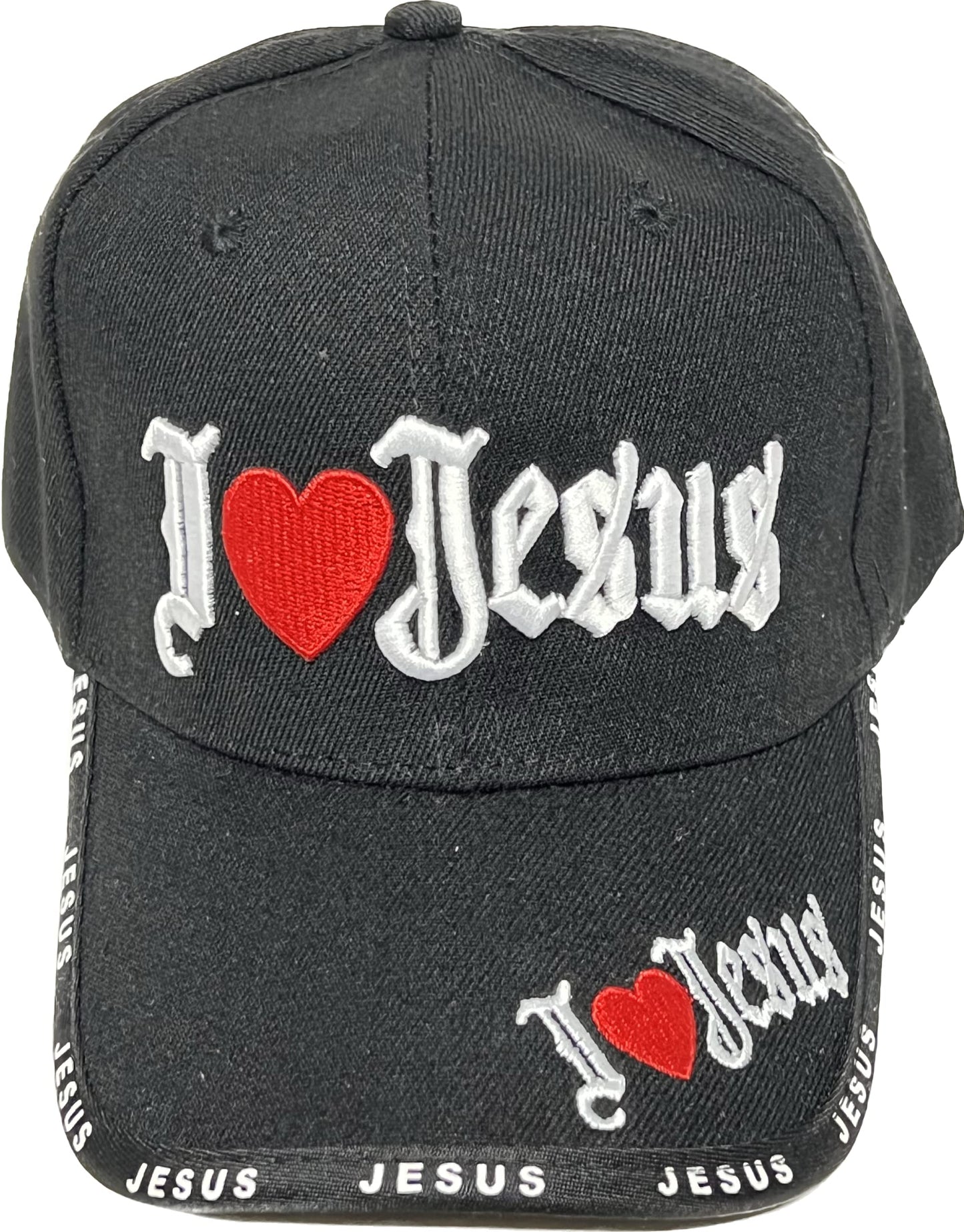 I Love Jesus Baseball Cap Adjustable 3D Embroidered for Men Women