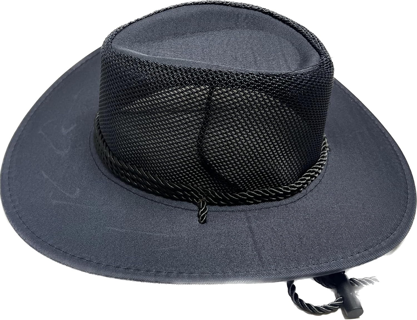 Cowboy Mesh Fedora Sun Adult Unisex Boonie Hat Outdoor Long Wide Brim Fishing Bucket Hat