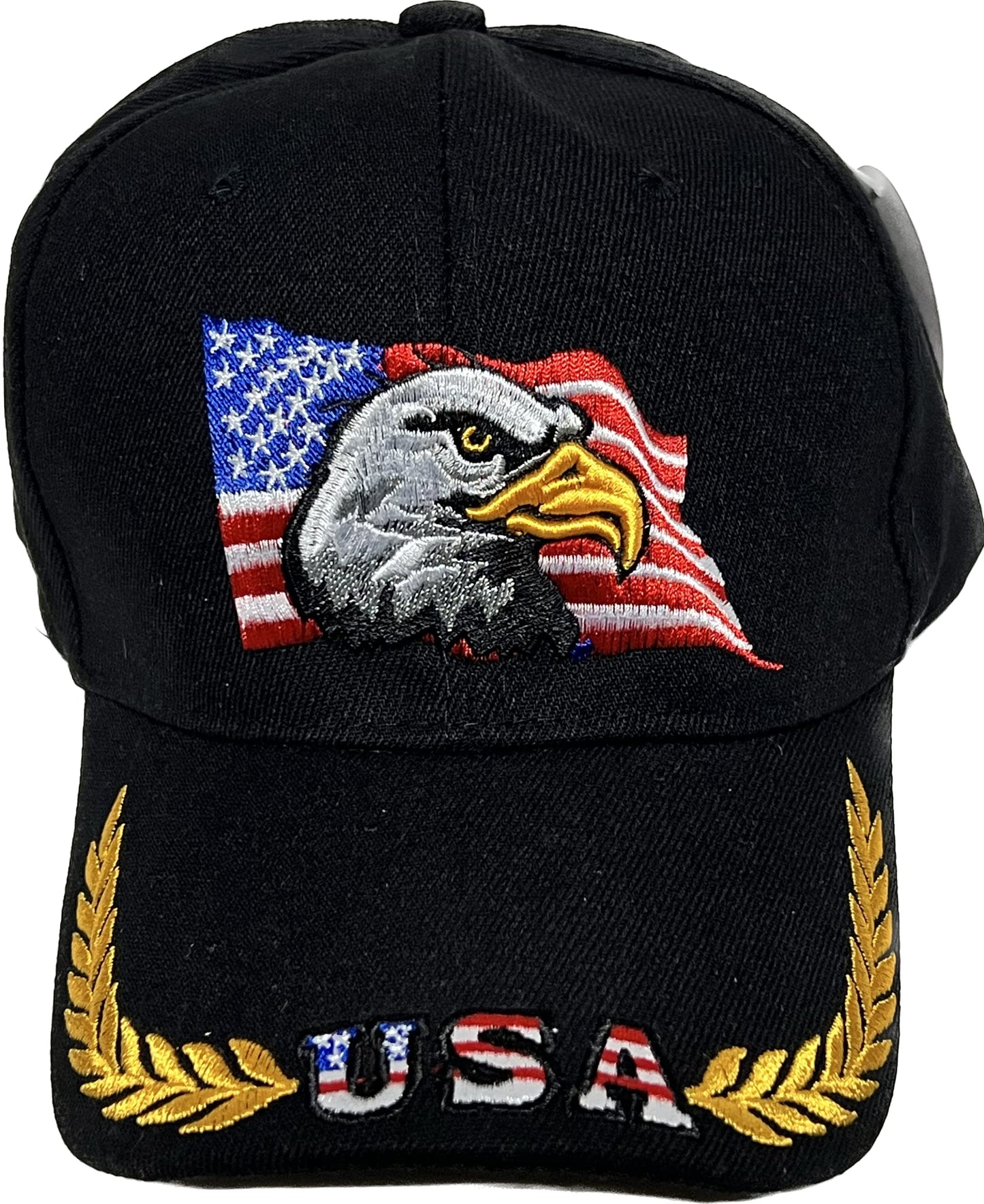 USA Eagle American Flag Baseball Cap Adjustable Embroidered Outdoor for Men Women